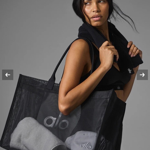 ALO Yoga Black Mesh Tote - Picture 10 of 10